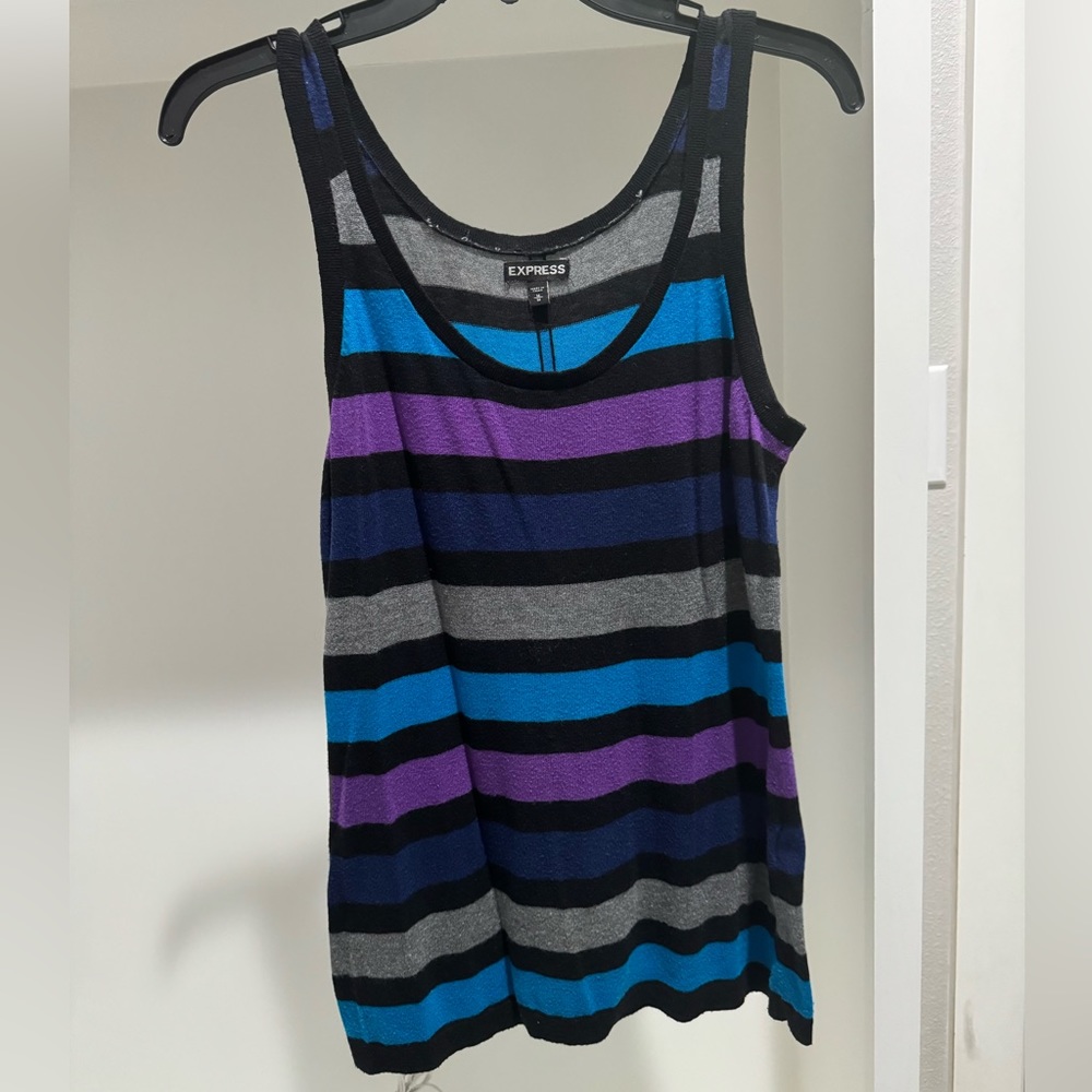 Express Striped Sweater Tank Top - Size M